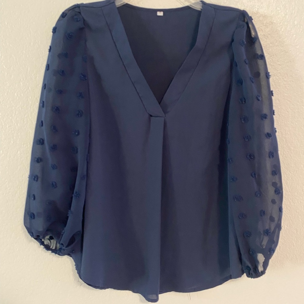Elegant Blue Women's Top